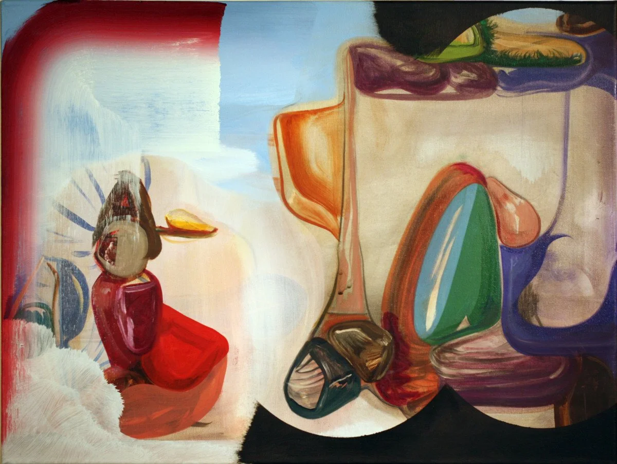 This is an oil painting titled, "Light Buried Underground" It was painted in 2009