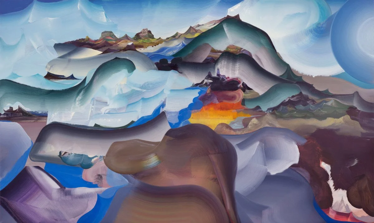 This is an oil painting titled, "Furnace Mountain" It was painted in 2013