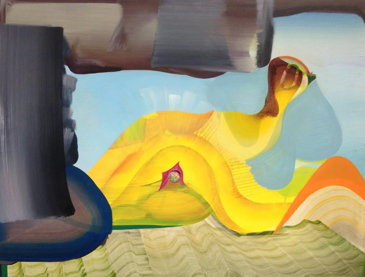 This is an oil painting titled, "Night Enters Left" It was painted in 2011
