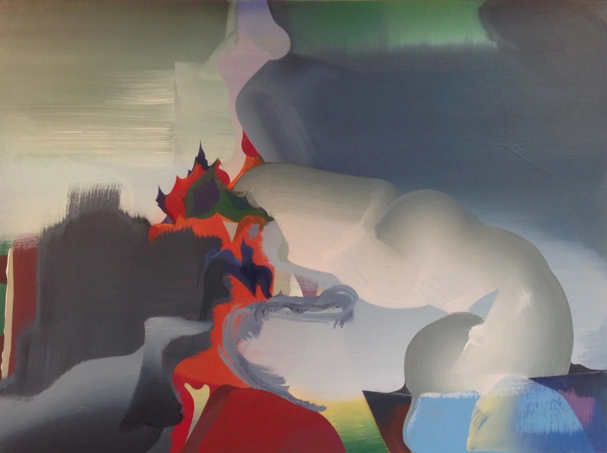 This is an oil painting titled, "Somatropin" It was painted in 2014