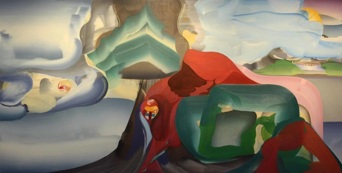 This is an oil painting titled, "The Backward Heart" It was painted in 2014
