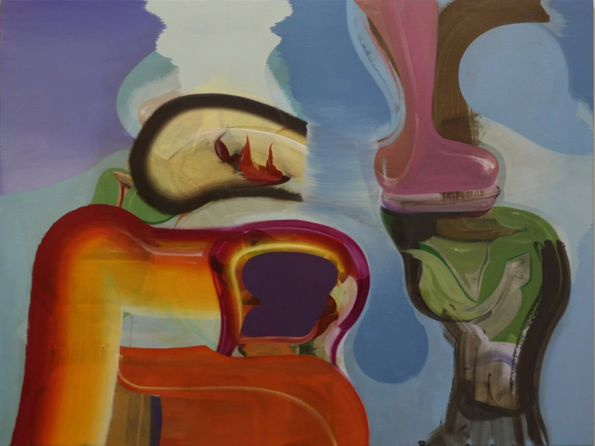 This is an oil painting titled, "Under the Tundra" It was painted in 2010