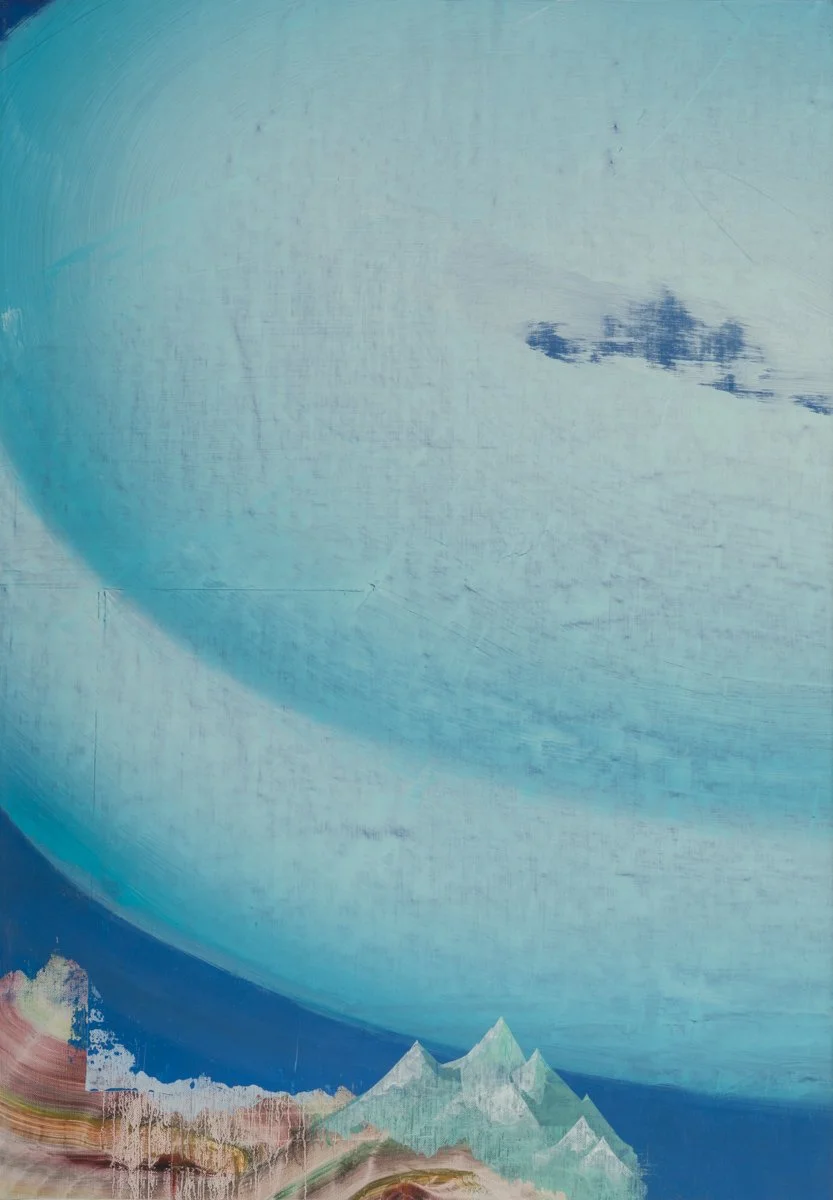 This is an oil painting titled, "Solitary Giants" It was painted in 2018