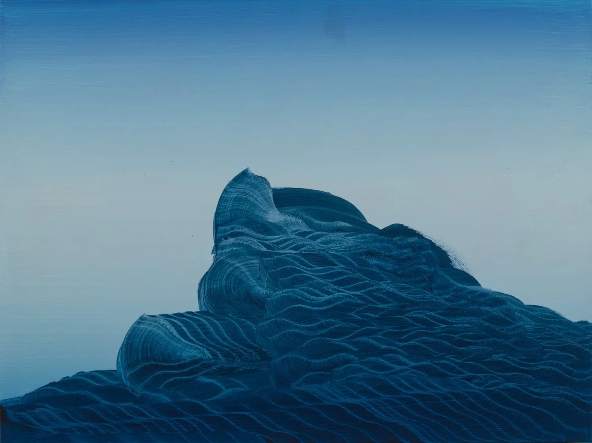 This is an oil painting titled, "The Establishing Shot" It was painted in 2018