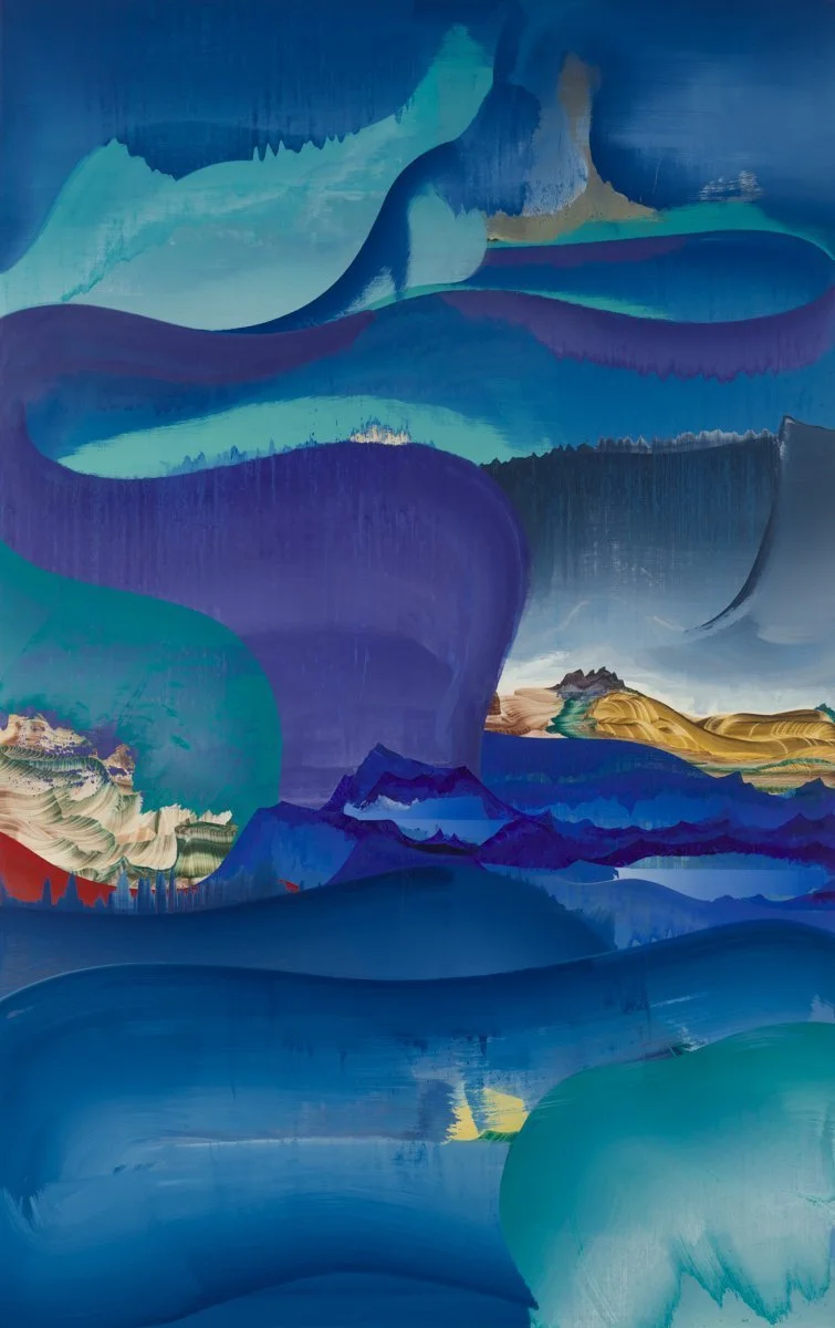 This is an oil painting titled, "The Heart's Volcano" It was painted in 2019