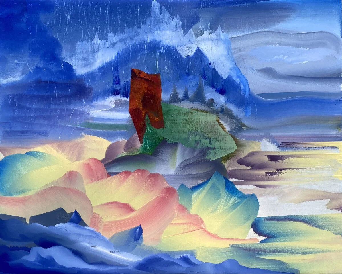 This is an oil painting titled, "Islander" It was painted in 2022
