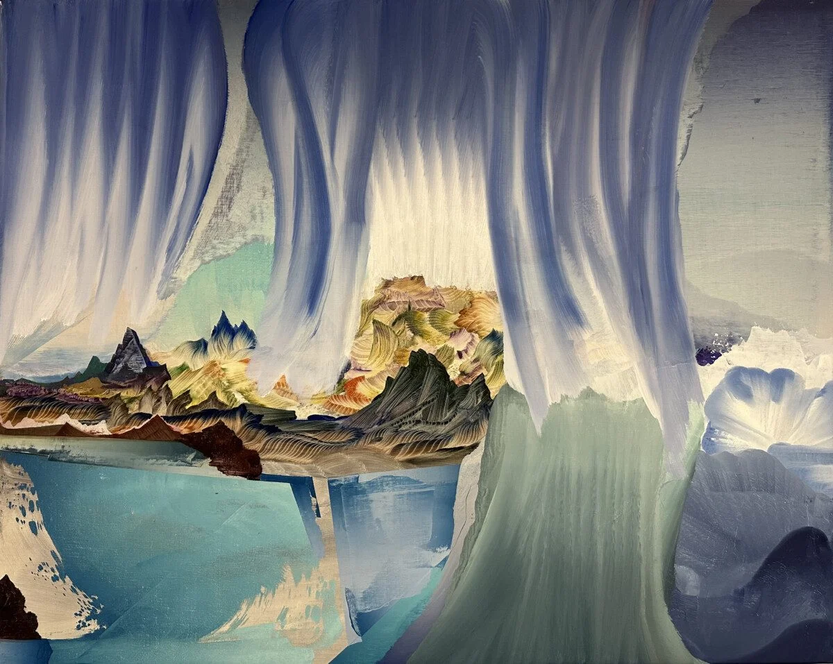 This is an oil painting titled, "Wall of Sound" It was painted in 2022